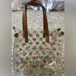 DOONEY & BOURKE Signature DB Small Clear Lunch Mini Tote Handbag Multi Color